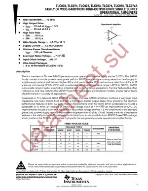 TLC070IDGNR datasheet  